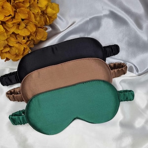 Luxury pure Mulberry Silk Sleep Eye Mask | Silk Sleep Mask | 22 Momme Pure SILK Sleep Mask with Luxury Silk Filling| Travel Sleep Mask |Gift