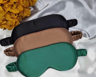 Luxury pure Mulberry Silk Sleep Eye Mask | Silk Sleep Mask | 22 Momme Pure SILK Sleep Mask with Luxury Silk Filling| Travel Sleep Mask |Gift