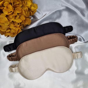 Luxury pure Mulberry Silk Sleep Eye Mask | Silk Sleep Mask | 22 Momme Pure SILK Sleep Mask with Luxury Silk Filling| Travel Sleep Mask |Gift