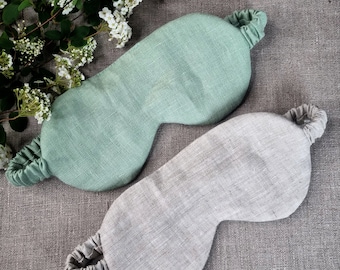 Puur linnen slaapmasker | 100% natuurlijk slaapmasker met bamboevezel | Reis-slaapmasker | Milieuvriendelijk oogslaapmasker| Moederdagcadeau