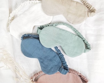 Puur linnen slaapmasker | 100% natuurlijk slaapmasker met bamboevezel | Reis-slaapmasker | Milieuvriendelijk oogslaapmasker| Moederdagcadeau