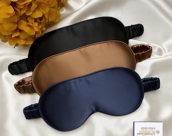 Luxury pure Mulberry Silk Sleep Eye Mask | Silk Sleep Mask | 22 Momme Pure SILK Sleep Mask with Luxury Silk Filling| Travel Sleep Mask |Gift