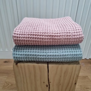 Baby Blanket / Baby blanket made from linen / Linen Waffle Swaddle / Baby Towel
