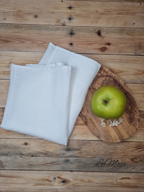 Linen Kitchen Towel-Linen tea towel. Washed linen kitchen towel. Hand towel.  Natural dish towel.