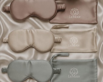 Luxury pure Mulberry Silk Sleep Eye Mask | Silk Sleep Mask | Silk Sleep Mask with pouch | Travel Sleep Mask | Silk Jewellery pouch
