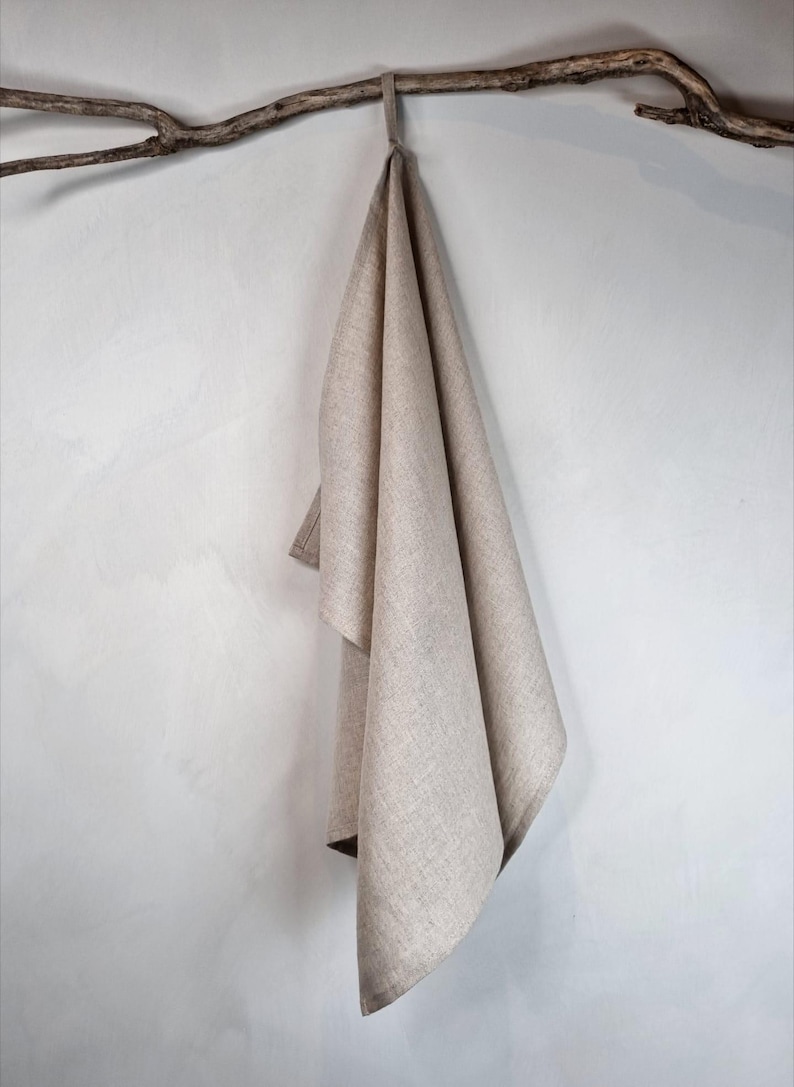 Linen tea towel. Washed linen kitchen towels. Hand towel. Natural dish towel. Guest towel Natural Undyed