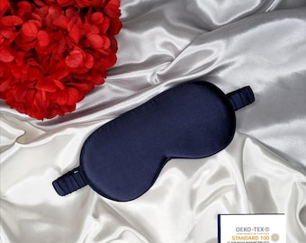 Maschera per dormire in pura seta di gelso di lusso / Maschera per dormire in seta / Maschera per dormire in pura seta da 22 momme con imbottitura in seta di lusso / Maschera per dormire da viaggio / Regalo