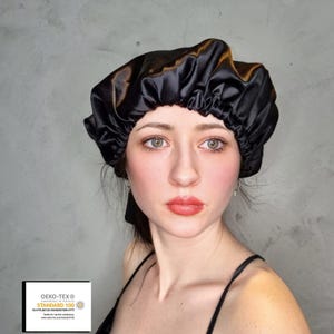 100% Mulberry Silk Sleep Bonnet | Luxury Silk Binnet | Silk Hair Turban | Silk Cap | Damage Free Hair | Double Layer With Adjustable Elastic