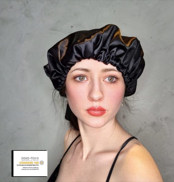 100% Mulberry Silk Sleep Bonnet | Luxury Silk Binnet | Silk  display picture 2
