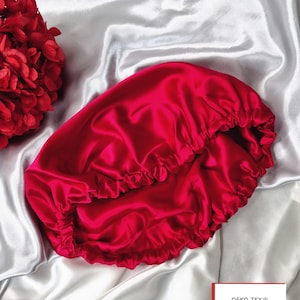 100% Mulberry Silk Sleep Bonnet | Luxury Silk Binnet | Silk Hair Turban | Silk Cap | Damage Free Hair | Double Layer With Adjustable Elastic