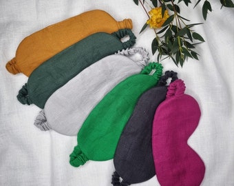 Puur linnen slaapmasker | 100% natuurlijk slaapmasker met bamboevezel | Reis-slaapmasker | Milieuvriendelijk oogslaapmasker| Moederdagcadeau