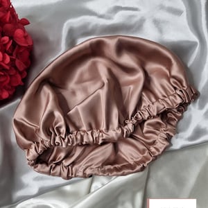 100% Mulberry Silk Sleep Bonnet | Luxury Silk Binnet | Silk Hair Turban | Silk Cap | Damage Free Hair | Double Layer With Adjustable Elastic