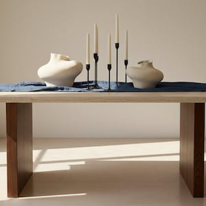 Camino de mesa de lino / Camino de mesa / Decoración de mesa / Camino de mesa para bodas / Camino de mesa de lino lavado Deep blue