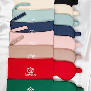 Luxury pure Mulberry Silk Sleep Eye Mask | Silk Sleep Mask | 22 Momme Pure SILK Sleep Mask with Soft Filling| Travel Sleep Mask |Gift Sleep Mask + Pouch