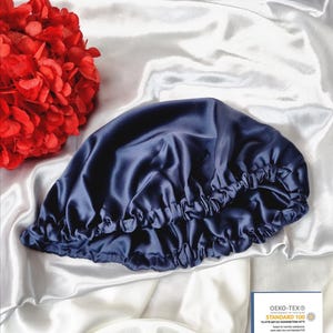 100% Mulberry Silk Sleep Bonnet | Luxury Silk Binnet | Silk Hair Turban | Silk Cap | Damage Free Hair | Double Layer With Adjustable Elastic