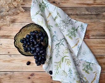 Linen tea towel. Washed linen kitchen towels. Hand towel. Natural dish towel. Guest towel