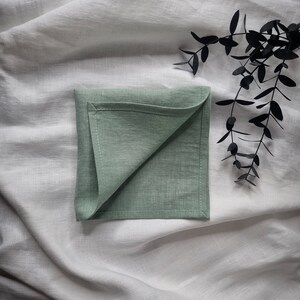 Natural linen handkerchief Soft linen pocket square Perfect gift Pocket Square Handkerchief image 5