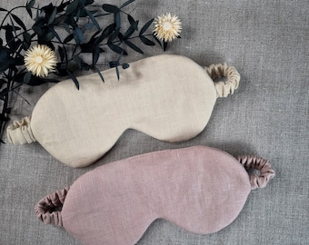 Puur linnen slaapmasker | 100% natuurlijk slaapmasker met bamboevezel | Reis-slaapmasker | Milieuvriendelijk oogslaapmasker|Cadeau