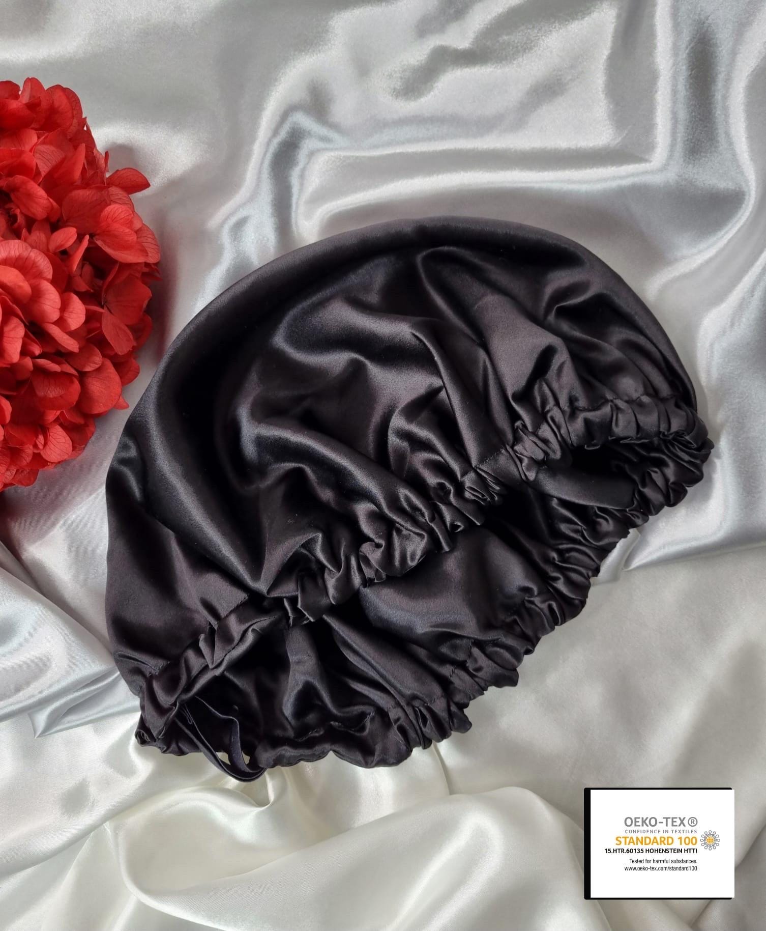 100% Mulberry Silk Sleep Bonnet | Luxury Silk Binnet | Silk  display picture 1