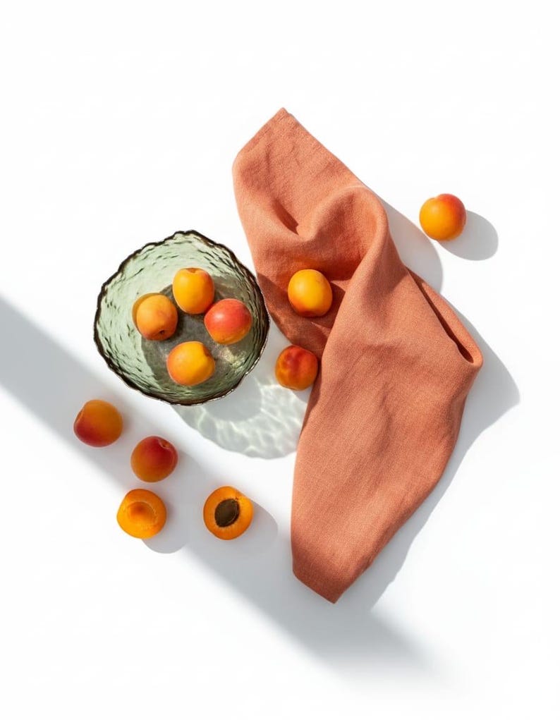 Linen tea towel. Washed linen kitchen towels. Hand towel. Natural dish towel. Guest towel Orange