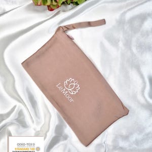 Luxury pure Mulberry Silk Sleep Eye Mask | Silk Sleep Mask | 22 Momme Pure SILK Sleep Mask with Soft Filling| Travel Sleep Mask |Gift image 14