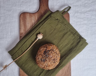 Linen tea towel. Washed linen kitchen towels. Hand towel. Natural dish towel. Guest towel