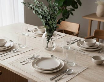 Linen placemats | Linen coasters | Table linen | Linen napkins | Stonewashed linen placemats | Stone washed linen napkins