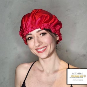 100% Mulberry Silk Sleep Bonnet | Luxury Silk Binnet | Silk Hair Turban | Silk Cap | Damage Free Hair | Double Layer With Adjustable Elastic