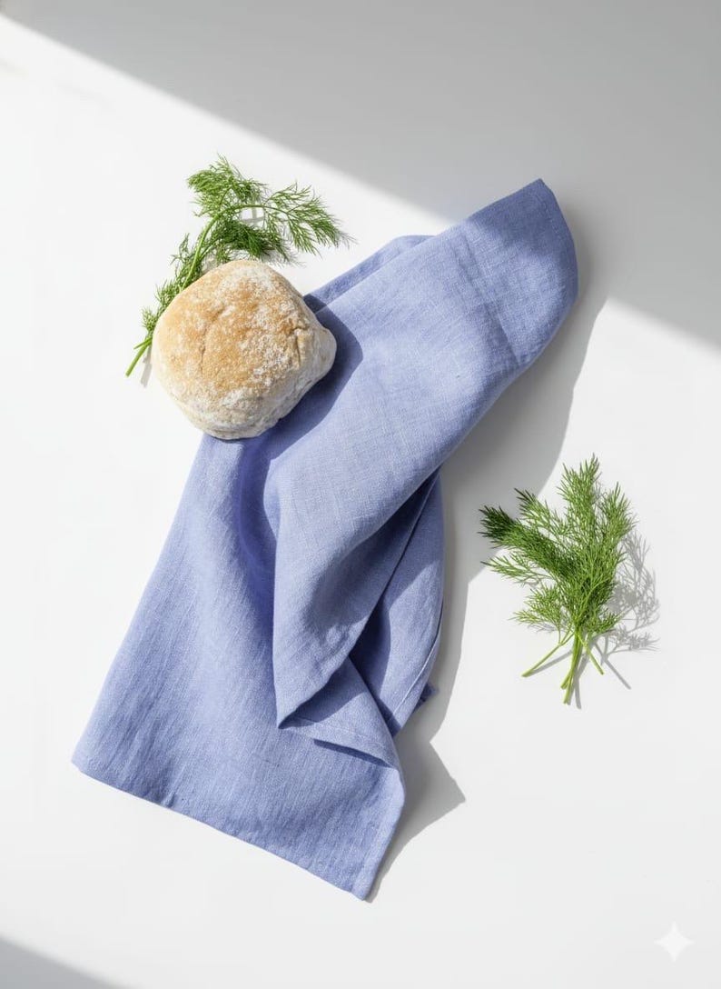 Linen tea towel. Washed linen kitchen towels. Hand towel. Natural dish towel. Guest towel Lavender