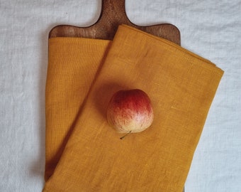 Linen tea towel. Washed linen kitchen towels. Hand towel. Natural dish towel. Guest towel