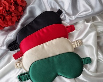 Luxury pure Mulberry Silk Sleep Eye Mask | Silk Sleep Mask | 22 Momme Pure SILK Sleep Mask with Luxury Silk Filling| Travel Sleep Mask |Gift