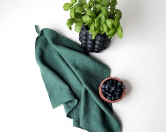 Linen tea towel. Washed linen kitchen towels. Hand towel. Natural dish towel. Guest towel