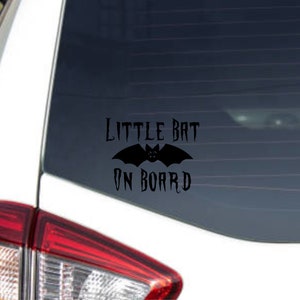 Naklejka na samochód Little Bat on Board, Naklejka na samochód Little Bats on Board, Naklejka Baby Bat on Board, Gotyckie dziecko na pokładzie, nietoperze, naklejka na dziecko, Naklejki na samochód