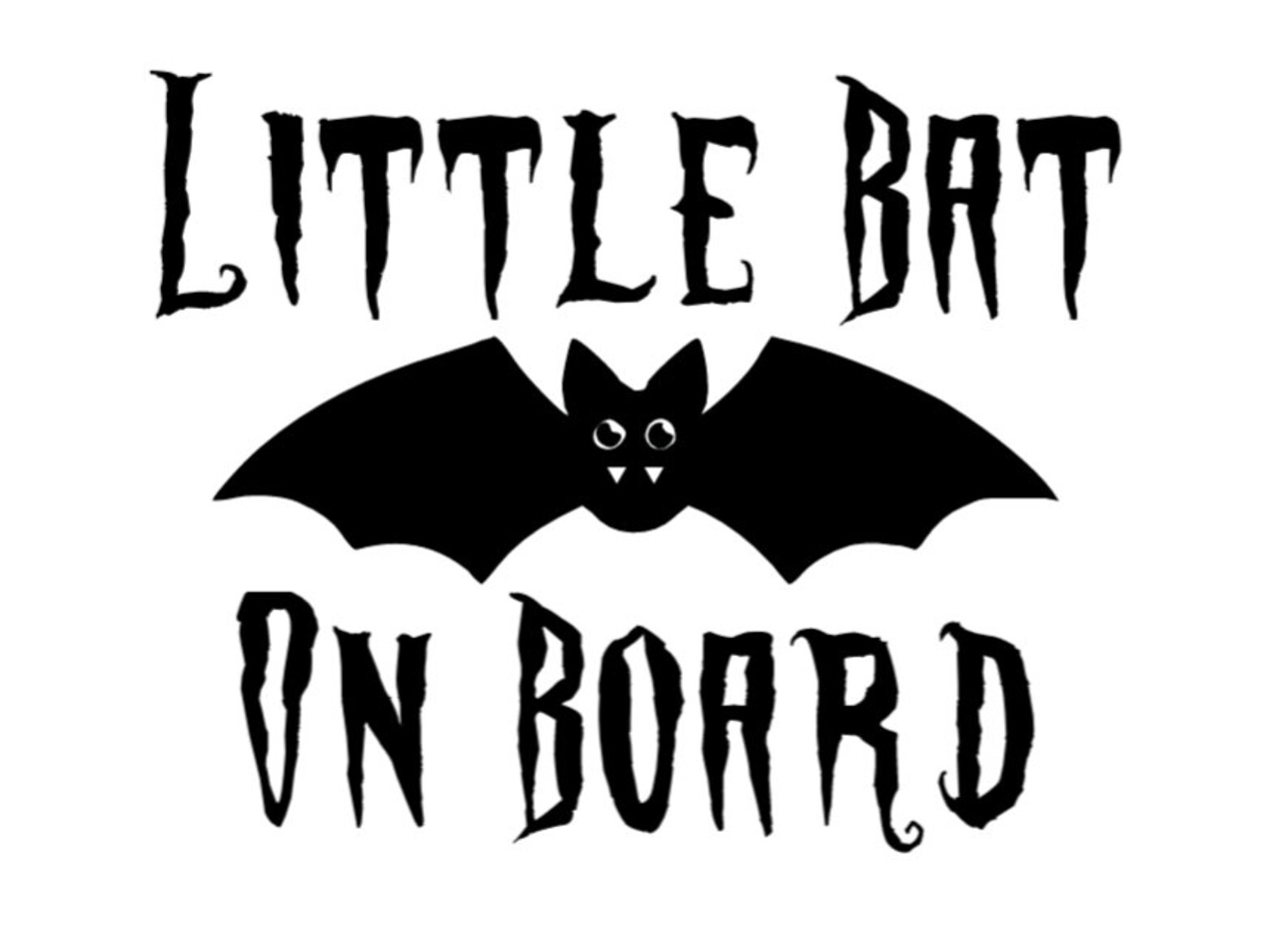 Little Bat on Board Car Decal Little Bats on Board Car Decal Etsy