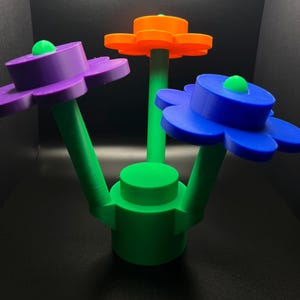 Life-Size 3D Printed LEGO-Inspired Flower | Unique Decorative Piece | Fun Collectible Gift