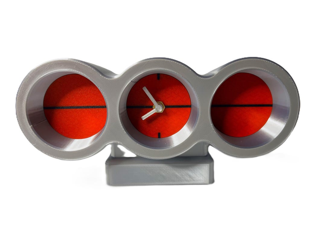 Custom 3D Printed Muscle Car Desktop Clock - Hot Rod Blower Engine ...