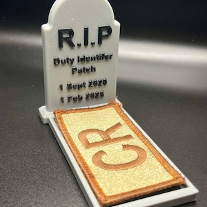 Funny USAF Duty Identifier Tombstone – Humorous Military Patch, Air Force Spirit, Military Humor Gift, Veteran Accessory