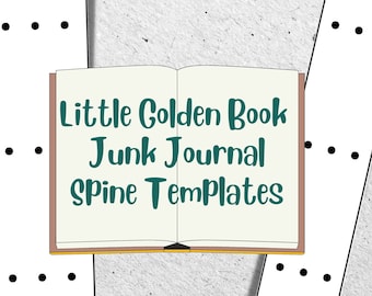 Junk Journal Printable Spine Templates, Little Golden Book Journal Template, Storybook Junk Journal Kit, Children's Book Keepsake Journal