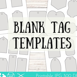 Junk Journal Tag Templates Printable Kit, Blank Journaling Tags, Scrapbooking Supplies, Digital Papers for Junk Journals