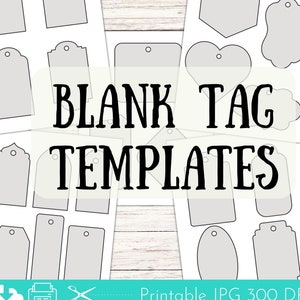 Junk Journal Tag Vorlagen Printable Kit, leere Journaling Tags, Scrapbooking Zubehör, digitale Papiere für Junk Journals