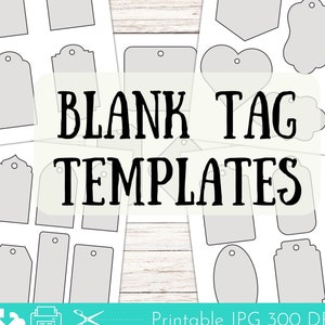 Junk Journal Tag Templates Printable Kit, Blank Journaling Tags, Scrapbooking Supplies, Digital Papers for Junk Journals