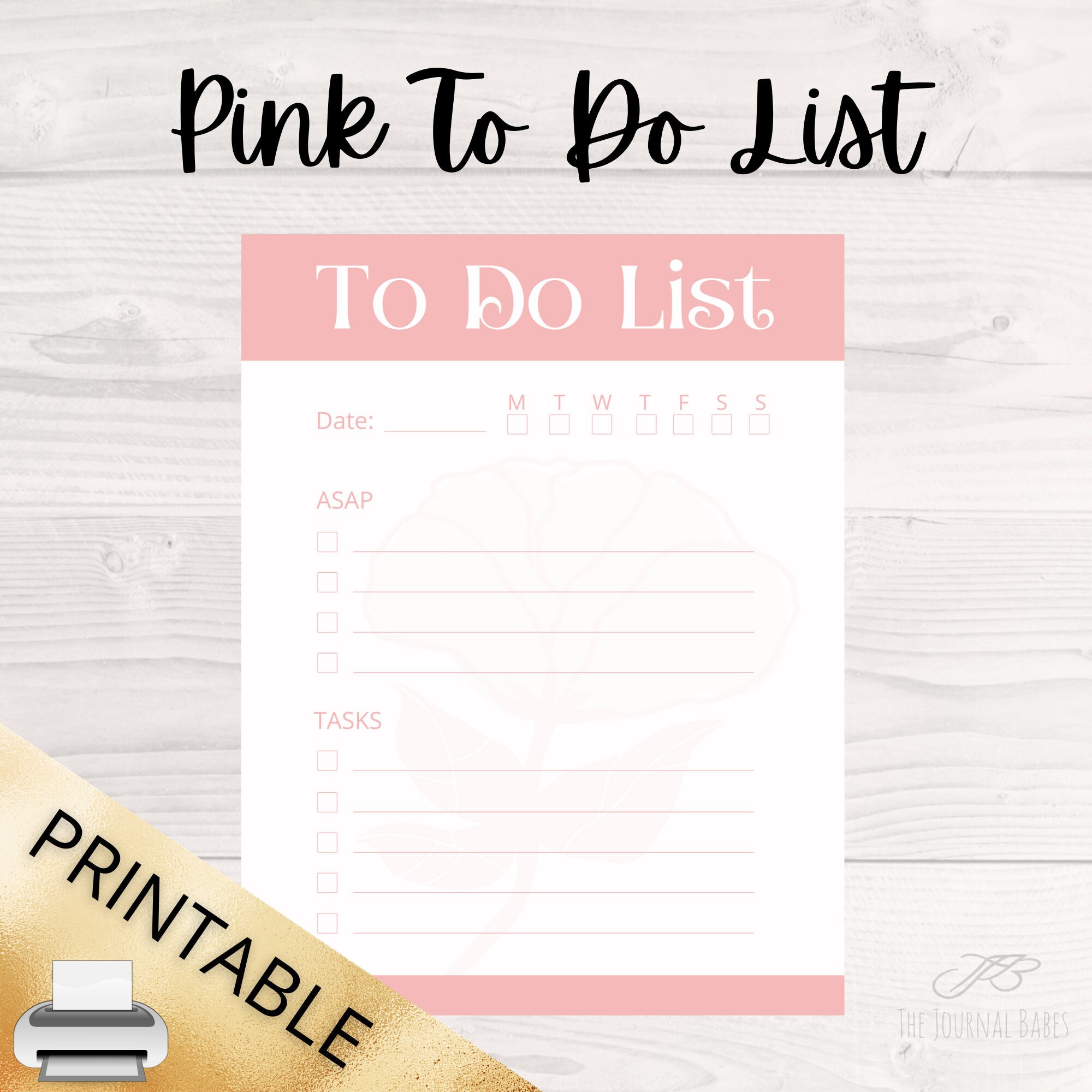 Pink Printable To Do List Printable Planner Inserts Task | Etsy