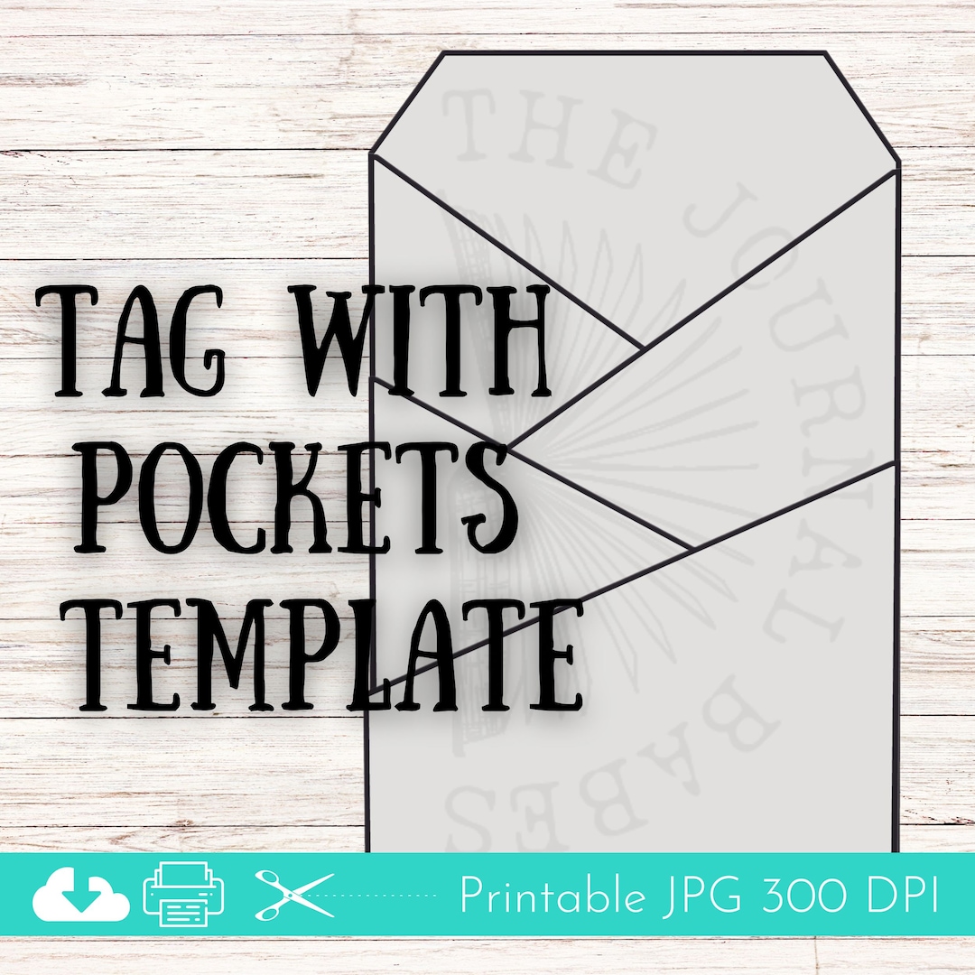Printable Junk Journal Tag With Pockets, Loaded Tag Template, Digital ...