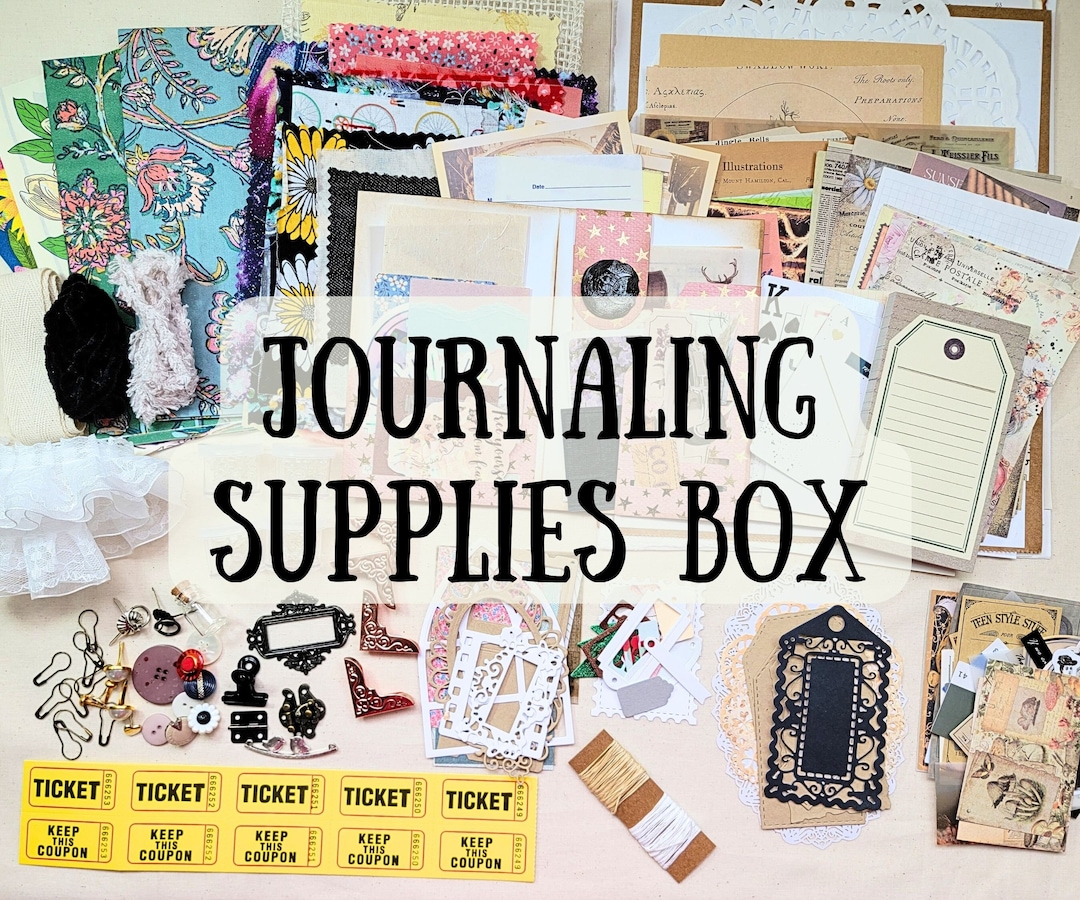 Junk Journal Supplies Kit Scrapbook Journaling Materials Etsy