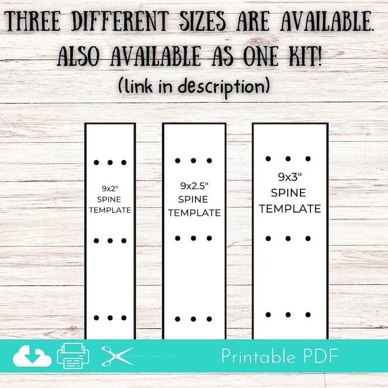 Printable 9x6 Inch Junk Journal Cover Template With 9x2 Inch Spine ...