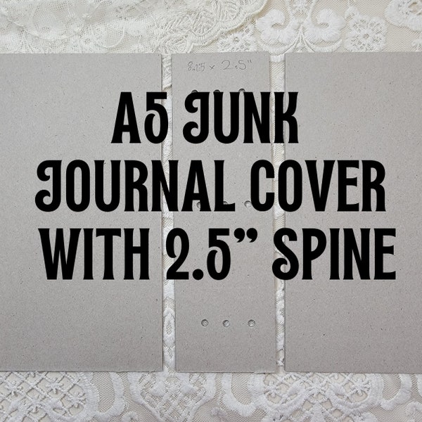 A5 Junk Journal Cover Boards with 2.5" Spine, Bookbinding Boards for Handmade Junk Journals