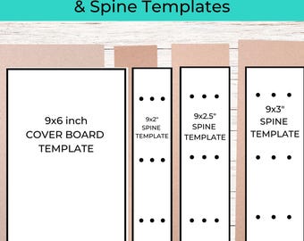 Junk Journal Cover and Spine Printable Templates Bundle, Commercial Use Junk Journal Templates