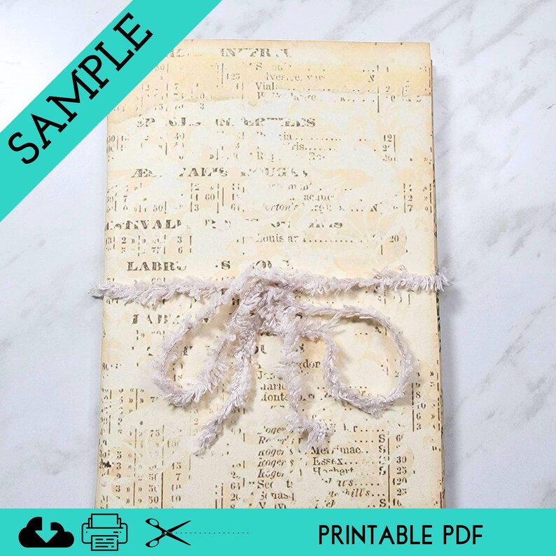 Vintage Junk Journal Folio Kit Printable PDF, DIY Folding Interactive ...