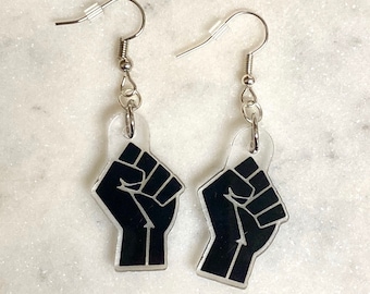 BLM - Black Lives Matter Fist Earrings