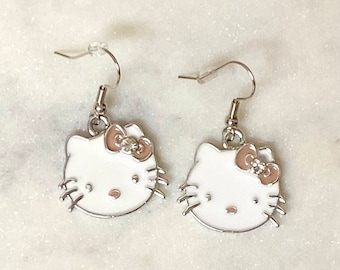 Kitty Earrings with Rhinestone accent